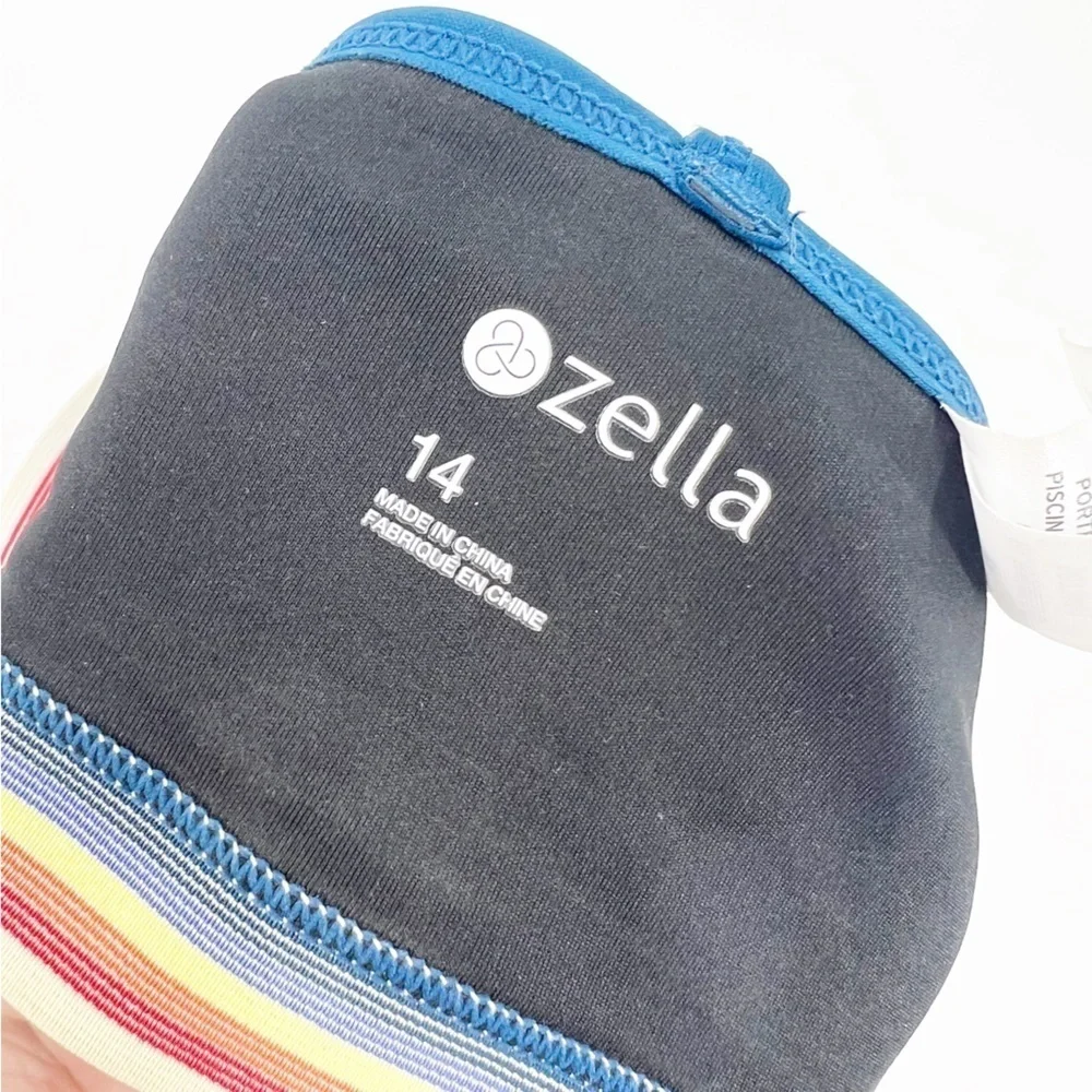 ✅ Zella Girl Pop Trim SWIM‎ TOP SIZE 14